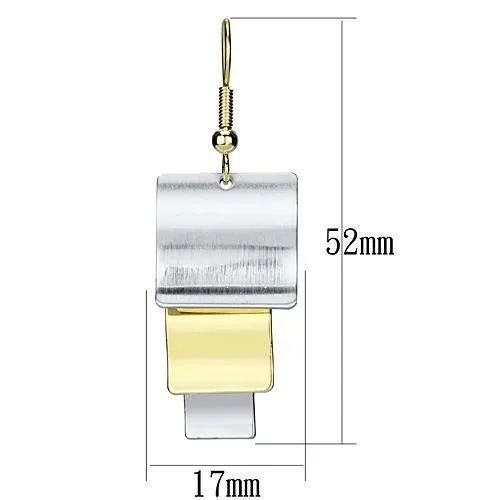 Alamode Earrings LO2654 GoldRhodium Iron Earrings with No Stone