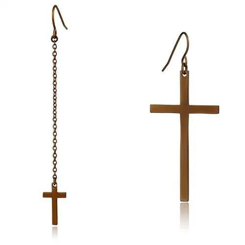 Alamode Earrings TK2815 IP Coffee light Stainless Steel Earrings with No Stone