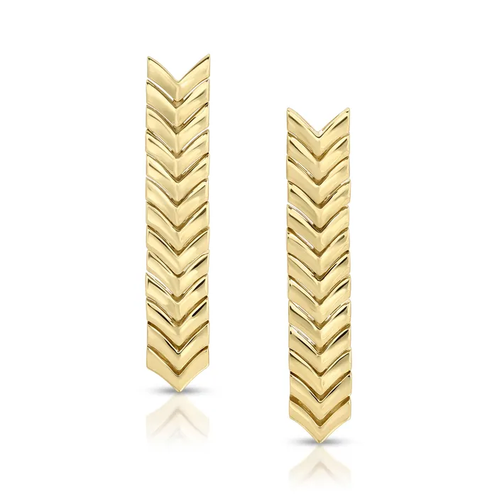 anitako Earrings GOLD ZIPPER DROP EARRINGS
