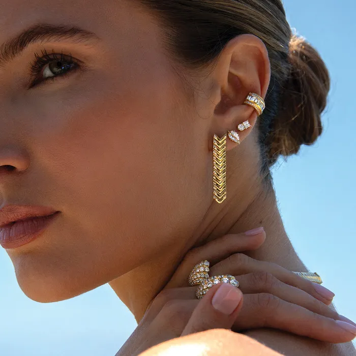 anitako Earrings GOLD ZIPPER DROP EARRINGS