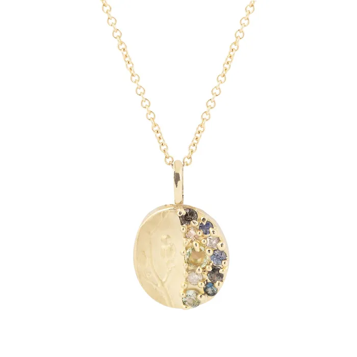 Atelier Narce Necklaces Sapphire Diamond Owl Necklace