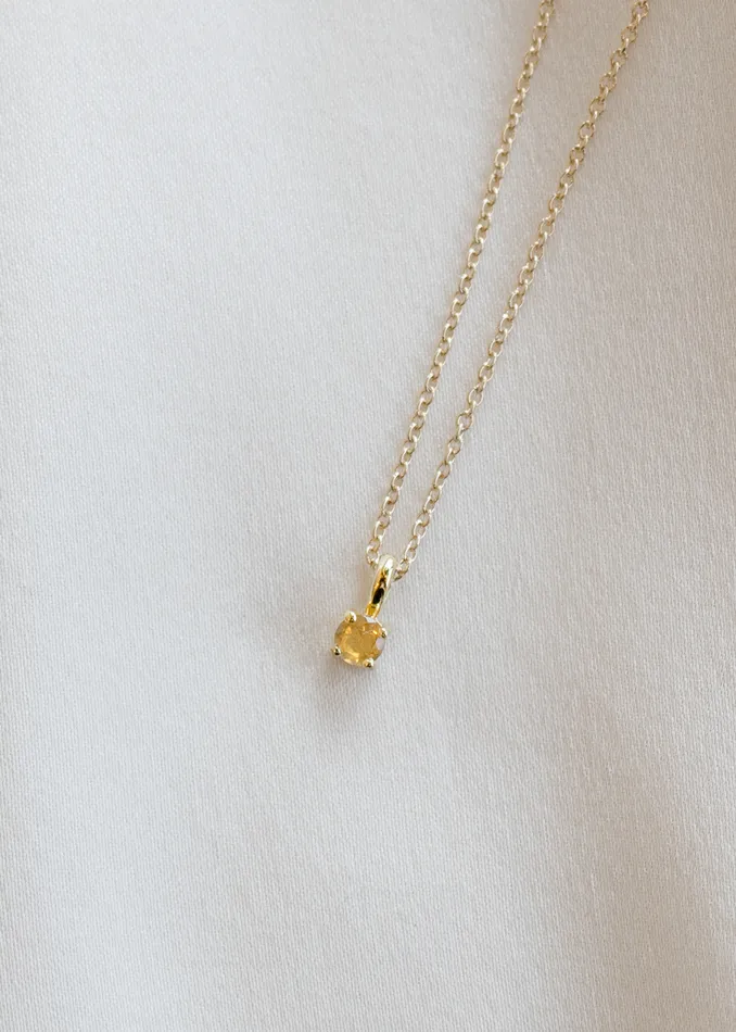 Birthstone NK Citrine Leah Alexandra Necklaces