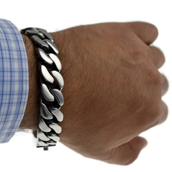 Bling Cartel Admin Bracelets Cuban Link Stainless Steel 15MM x 85 Bracelet Bling Cartel Admin Bracelets Cuban Link Stainless Steel 15MM x 85 Bracelet