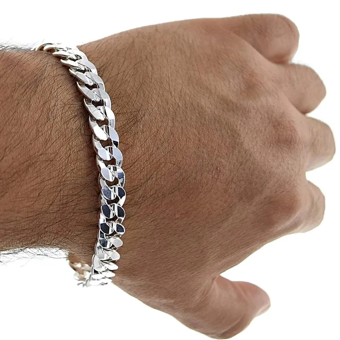 Bling Cartel Admin Cuban Curb Link Silver Tone Bracelet 9MM 9 Inch Bracelets Bling Cartel Admin Cuban Curb Link Silver Tone Bracelet 9MM 9 Inch Bracelets