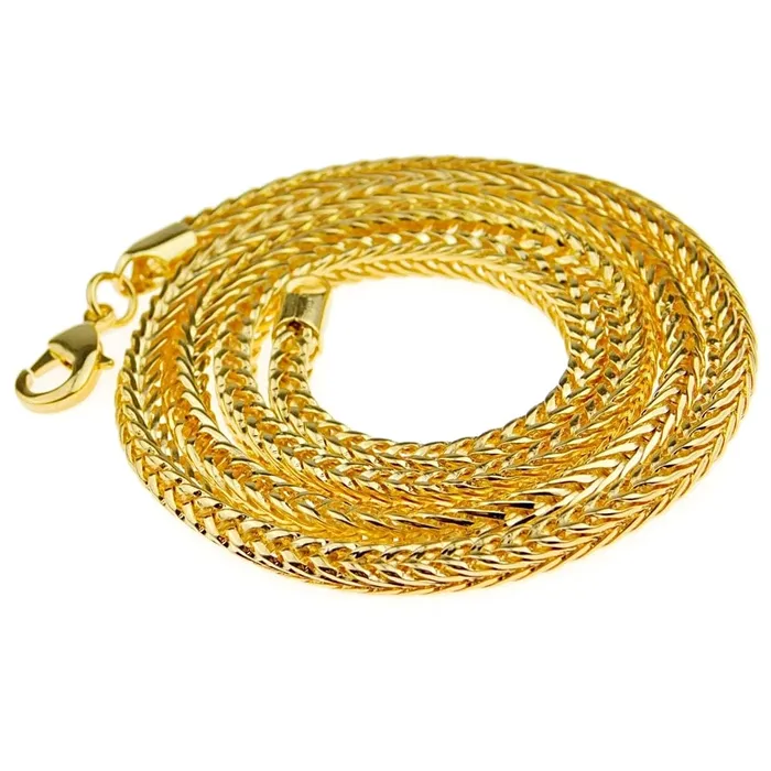 Bling Cartel Admin Necklaces 18k Gold Plated Franco Chain Necklace 4MM 24