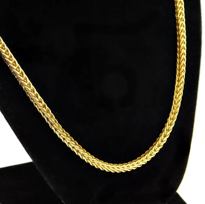 Bling Cartel Admin Necklaces 18k Gold Plated Franco Chain Necklace 4MM 24