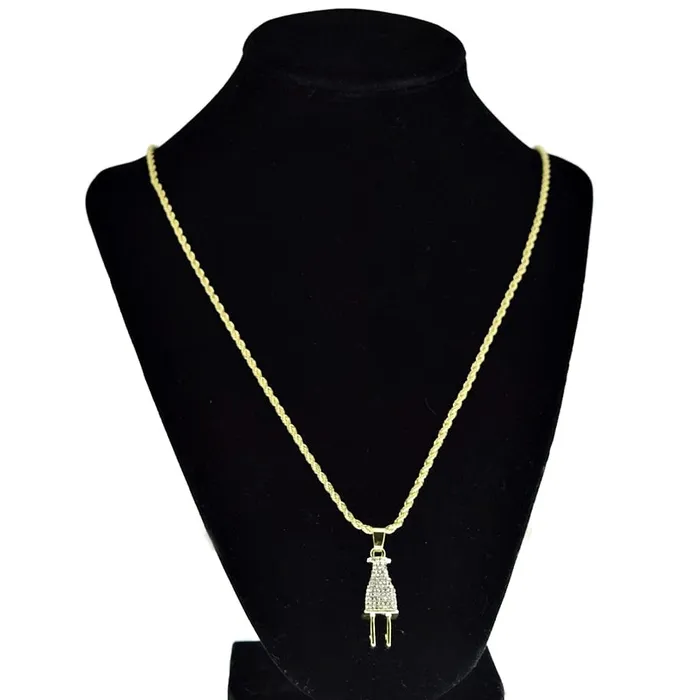 Bling Cartel Admin Necklaces Thick Plug Micro Rope Chain Gold Finish Necklace 24