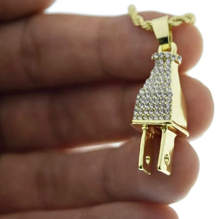 Bling Cartel Admin Necklaces Thick Plug Micro Rope Chain Gold Finish Necklace 24