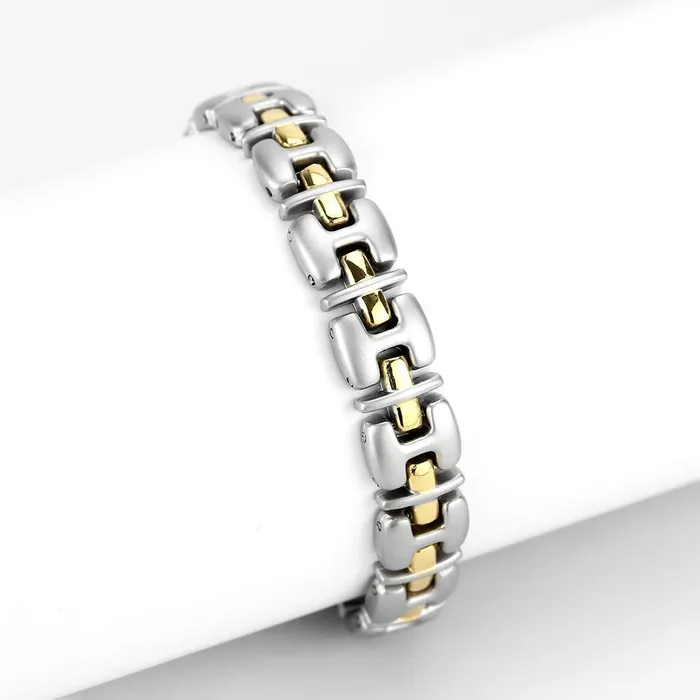Bracelets Alamode LO4739 GoldRhodium White Metal Bracelet with No Stone