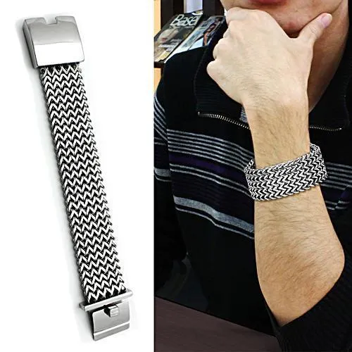 Bracelets Alamode TK451 High polished no plating Stainless Steel Bracelet with No Stone