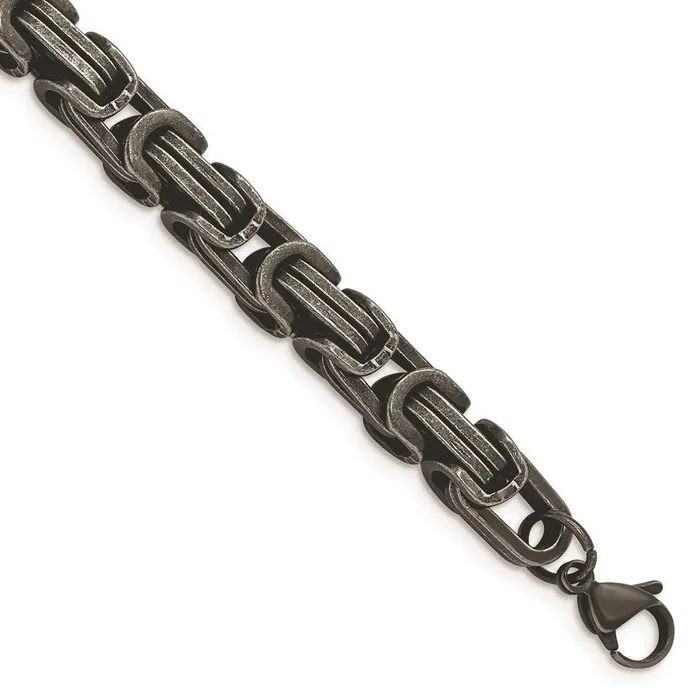 Bracelets Chisel Stainless Steel Antiqued White Bronze Plated 85mm 85in Bracelet Bracelets Chisel Stainless Steel Antiqued White Bronze Plated 85mm 85in Bracelet