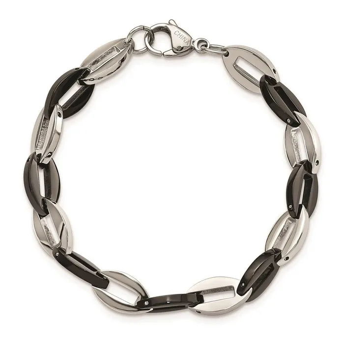 Bracelets Chisel Stainless Steel Black IP plated Fancy 75in Bracelet Bracelets Chisel Stainless Steel Black IP plated Fancy 75in Bracelet