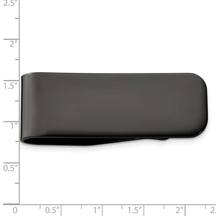 Bracelets Chisel Stainless Steel Polished Black IPplated Money Clip Bracelets Chisel Stainless Steel Polished Black IPplated Money Clip