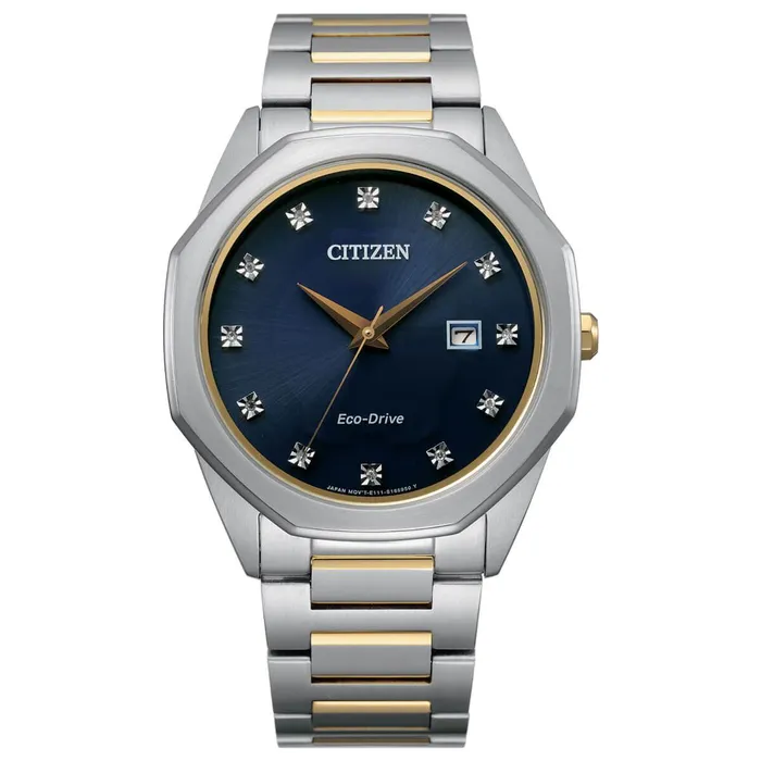 Bracelets Citizen Citizen Mens Diamond Watch Corso Blue Dial Two Tone Bracelet BM749451L Bracelets Citizen Citizen Mens Diamond Watch Corso Blue Dial Two Tone Bracelet BM749451L
