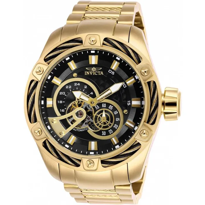 Bracelets Invicta Mens Automatic Watch Bolt Black Dial Yellow Gold Bracelet 26775 Invicta Bracelets Invicta Mens Automatic Watch Bolt Black Dial Yellow Gold Bracelet 26775 Invicta