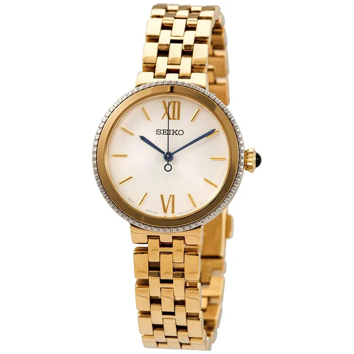 Bracelets Seiko Womens Quartz Watch Silver Tone Dial Yellow Gold Steel Bracelet SRZ512P1 SEIKO Bracelets Seiko Womens Quartz Watch Silver Tone Dial Yellow Gold Steel Bracelet SRZ512P1 SEIKO