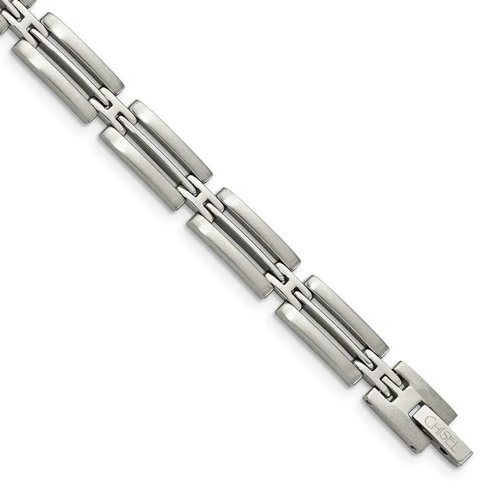 Bracelets Stainless Steel Brushed and Polished 875in Bracelet Chisel