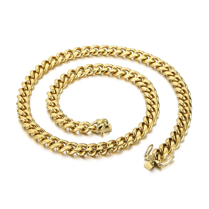 Bracelets VVS Jewelry 10mm Stainless Steel Cuban Chain