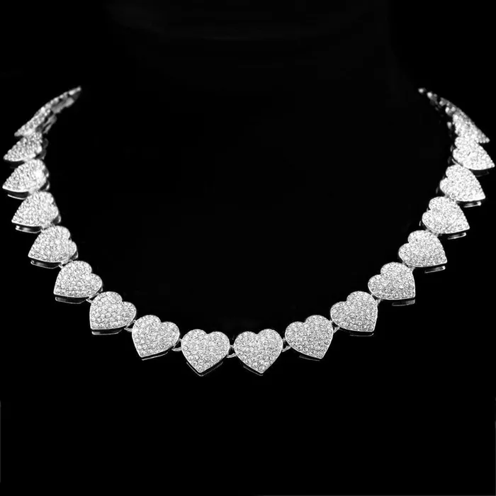Bracelets VVS Jewelry 15mm Fully Bling Iced Out Tennis Chain and Bracelet Bundle
