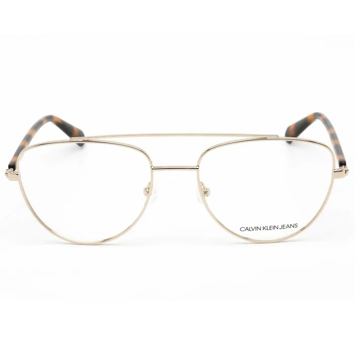 Calvin Klein Jeans PreStyled Sets Calvin Klein Jeans Womens Eyeglasses Gold Aviator Frame Clear Lens CKJ19308 717