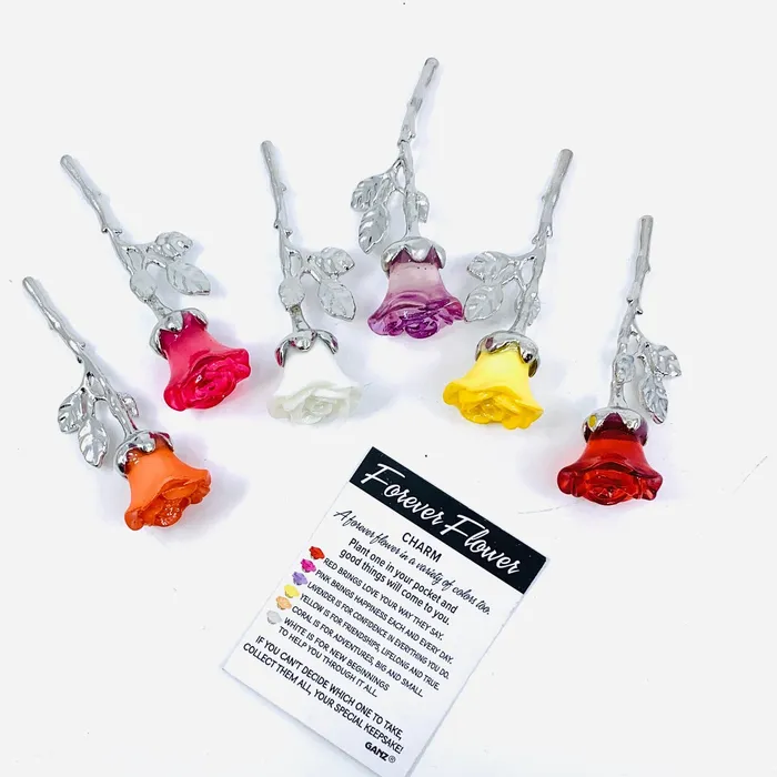 Charm Necklaces The Forever Flower Pocket Charm 130 Lavender Confidence GANZ
