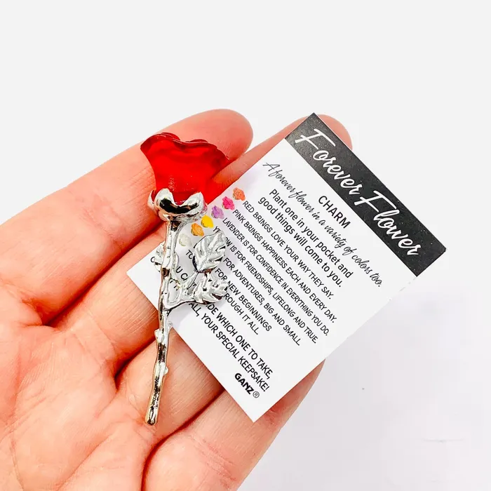 Charm Necklaces The Forever Flower Pocket Charm 130 Lavender Confidence GANZ