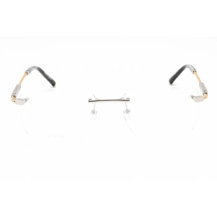 Charriol Earrings Charriol Mens Eyeglasses Rimless Shiny ArgentGold Titanium Frame PC75104 C02