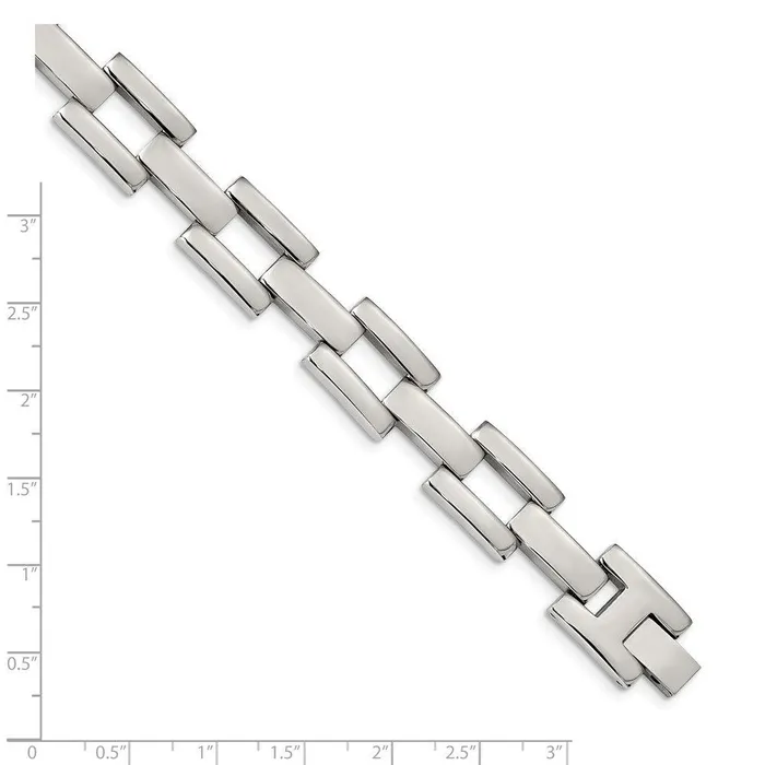 Chisel Bracelets Stainless Steel Polished Open Link 85 inch Bracelet Chisel Bracelets Stainless Steel Polished Open Link 85 inch Bracelet