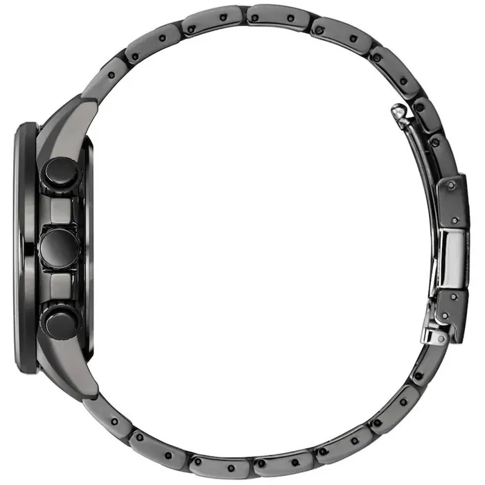 Citizen Bracelets Citizen Mens Chronograph Watch PCAT Black Dial Grey Bracelet Atomic CB588755H Citizen Bracelets Citizen Mens Chronograph Watch PCAT Black Dial Grey Bracelet Atomic CB588755H