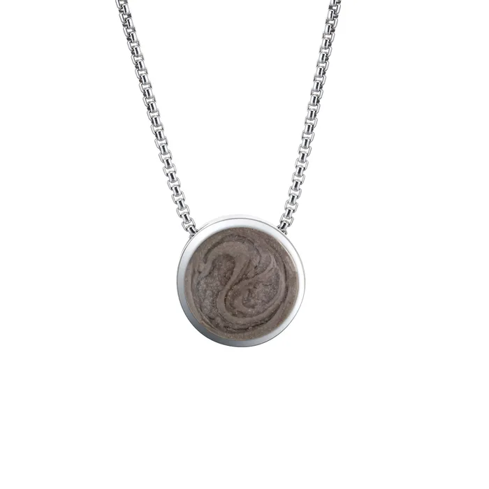 closebymejewelry Necklaces 8mm Sliding Solitaire Cremation Necklace in 14K White Gold closebymejewelry Necklaces 8mm Sliding Solitaire Cremation Necklace in 14K White Gold