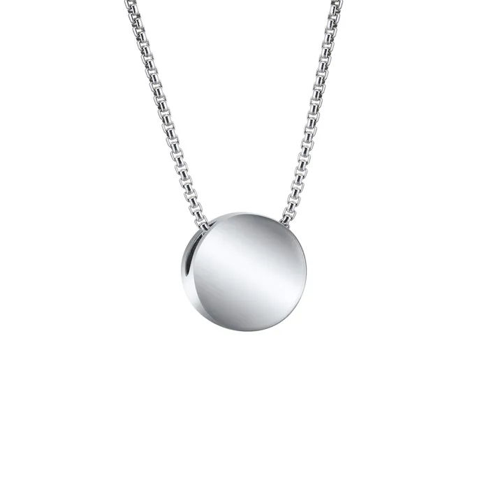 closebymejewelry Necklaces 8mm Sliding Solitaire Cremation Necklace in 14K White Gold