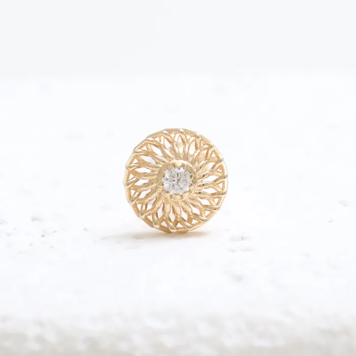 CZ Net Circle Ear Piercing from J Shop Earrings