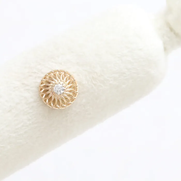 CZ Net Circle Ear Piercing from J Shop Earrings
