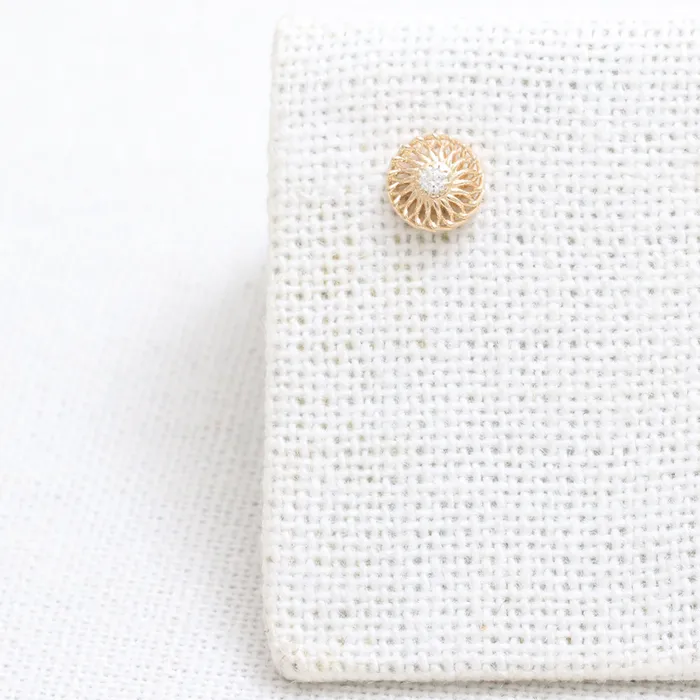 CZ Net Circle Ear Piercing from J Shop Earrings