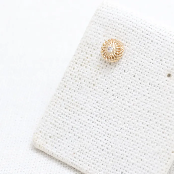 CZ Net Circle Ear Piercing from J Shop Earrings