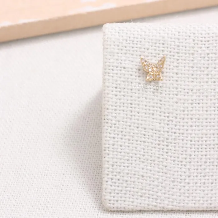 CZ Pave Butterfly Ear Piercing from J Shop Earrings