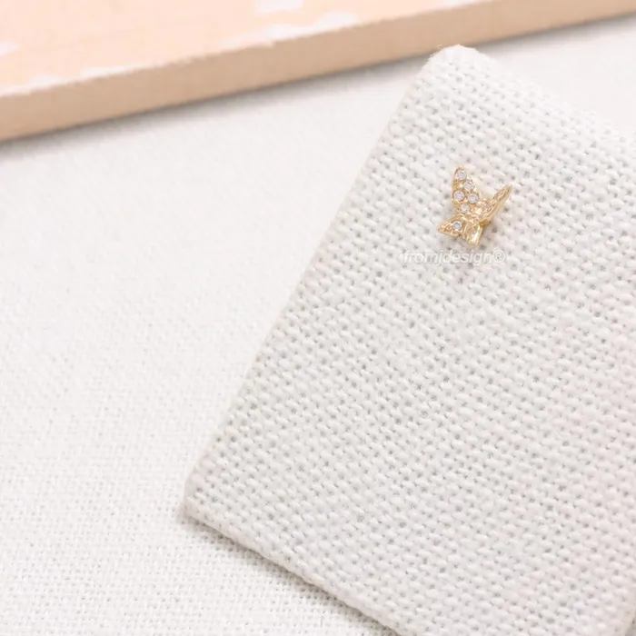 CZ Pave Butterfly Ear Piercing from J Shop Earrings