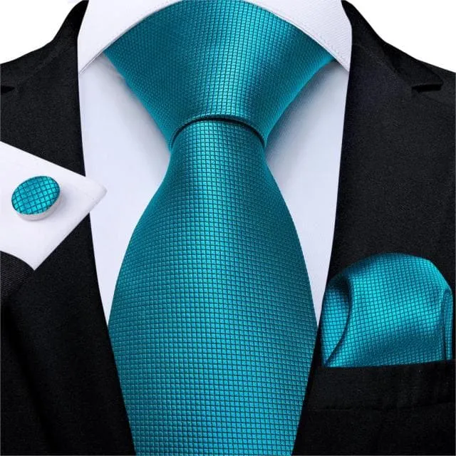 DBG VIP Design Collection Mens Fashion Deep Emerald Green Golden Stripes Design 100 Premium Quality Silk Ties Divine Inspiration Styles Earrings