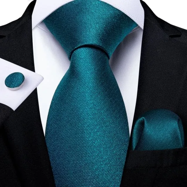 DBG VIP Design Collection Mens Fashion Deep Emerald Green Golden Stripes Design 100 Premium Quality Silk Ties Divine Inspiration Styles Earrings