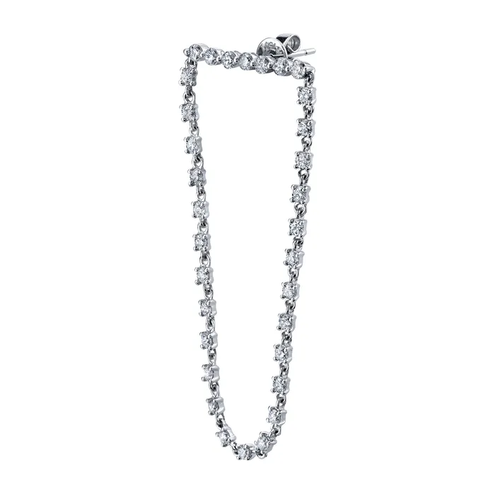 Earrings anitako LONG BAR DIAMOND LOOP EARRINGS