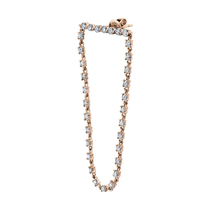 Earrings anitako LONG BAR DIAMOND LOOP EARRINGS