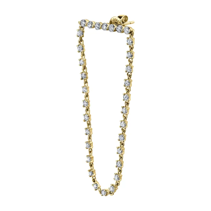 Earrings anitako LONG BAR DIAMOND LOOP EARRINGS