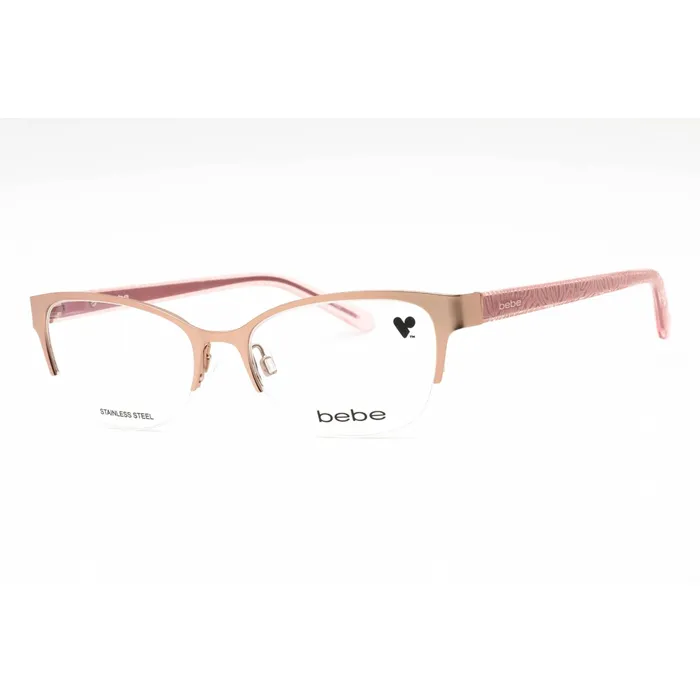 Earrings Bebe Bebe Womens Eyeglasses Rose Gold Metal Half Rim Cat Eye Shape Frame BB5212 770 Earrings Bebe Bebe Womens Eyeglasses Rose Gold Metal Half Rim Cat Eye Shape Frame BB5212 770