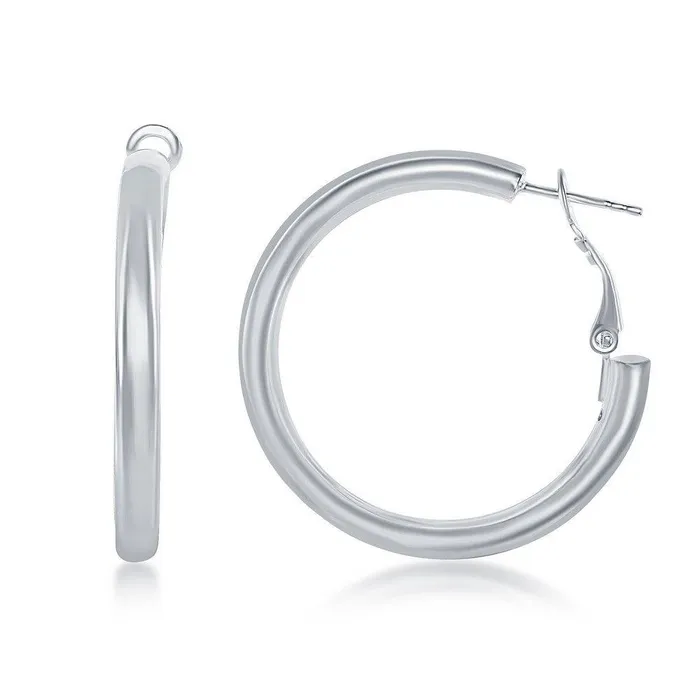 Earrings Classic Sterling Silver Hoop Earrings