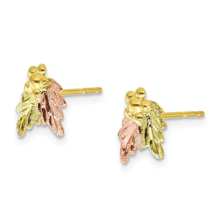 Earrings Jewelry 10k Tricolor Black Hills Gold Post Earrings Earrings Jewelry 10k Tricolor Black Hills Gold Post Earrings