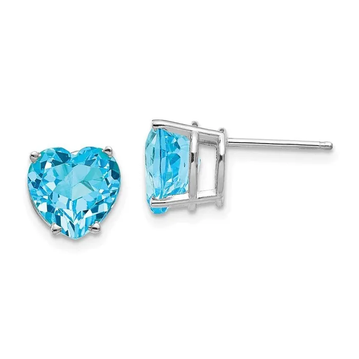 Earrings Jewelry 14k White Gold 8mm Heart Earring Mounting No Stones Included No Backs Earrings Jewelry 14k White Gold 8mm Heart Earring Mounting No Stones Included No Backs