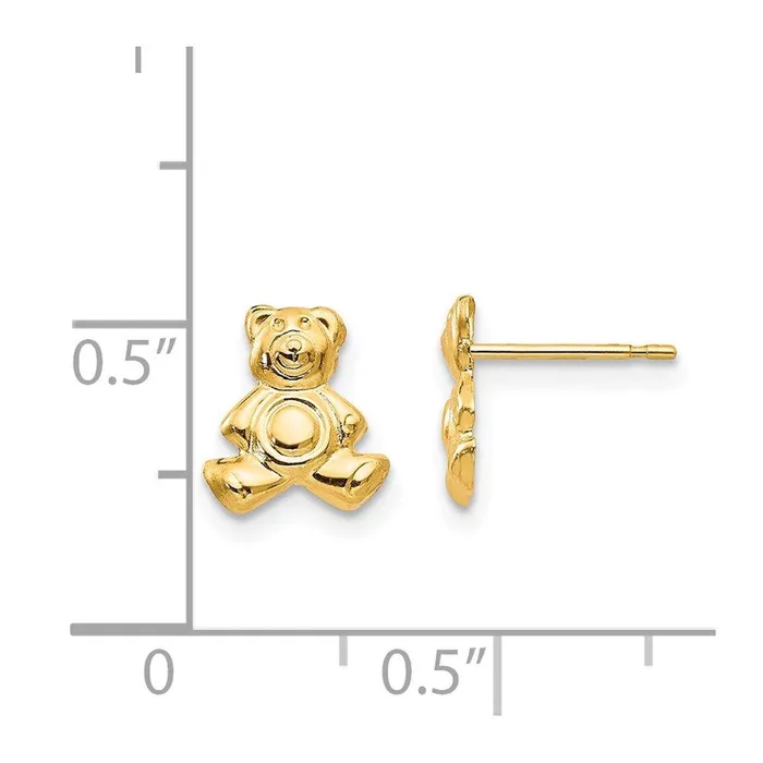 Earrings Jewelry Madi K Kids 14k Teddy Bear Post Earrings Earrings Jewelry Madi K Kids 14k Teddy Bear Post Earrings