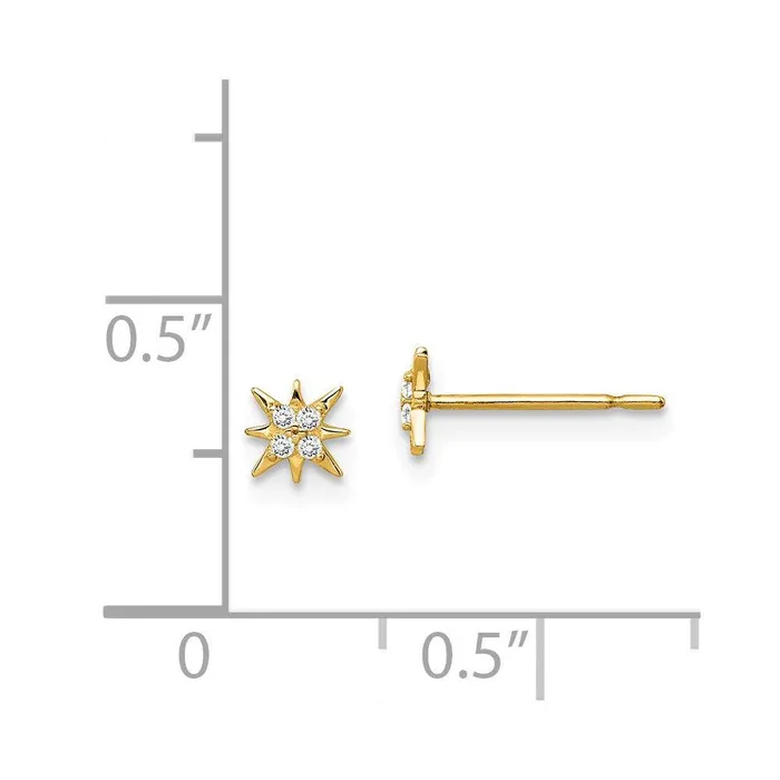 Earrings Madi K Kids 14k CZ Star Post Earrings Jewelry Earrings Madi K Kids 14k CZ Star Post Earrings Jewelry