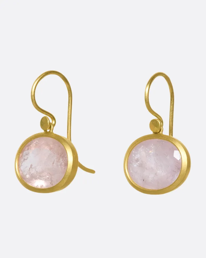 Earrings Oval Morganite Drop Earrings LOLA BROOKS