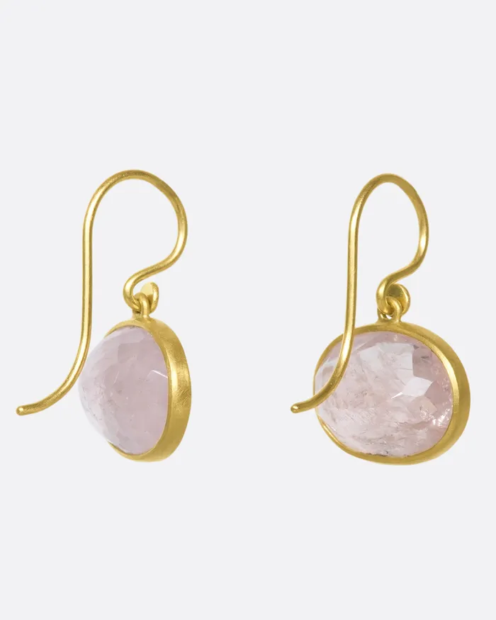 Earrings Oval Morganite Drop Earrings LOLA BROOKS